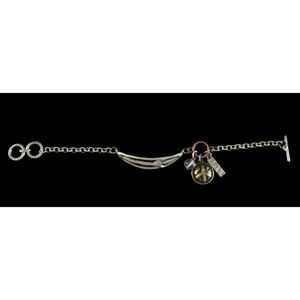 Tri Color Metal Peace Bracelet